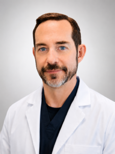 Headshot of boards-certified allergist, Doug Barstow, MD for Allergy Partners of Austin, TX.